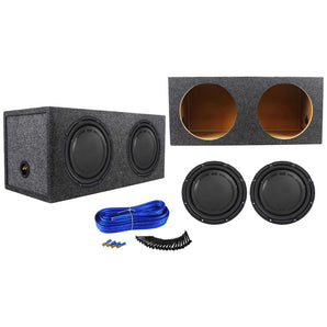 (2) Polk Audio DB1242SVC 12” 2220 Watt Car Subwoofers+Sealed Sub Box Enclosure