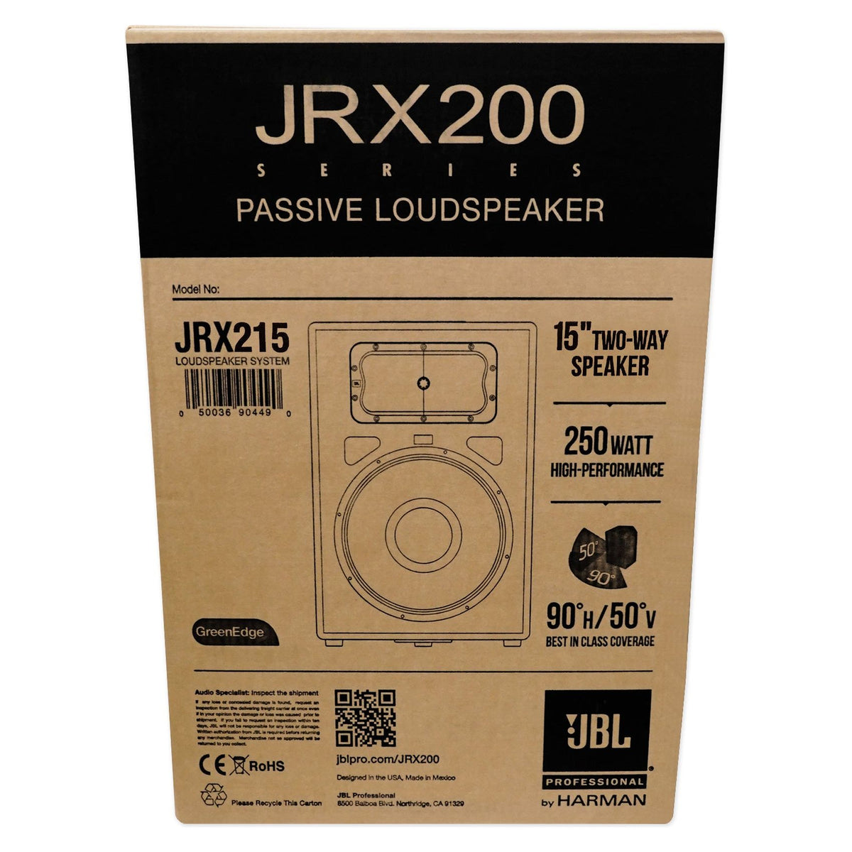 JRX215 PA Speakers with Wireless DMX Par Light
