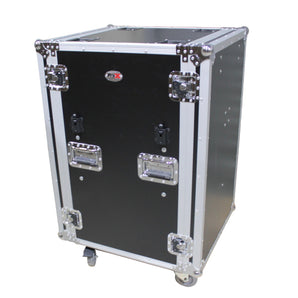 ProX T-14RSP24WDST Road Case For Amp Rack w/14U Space 24" Depth+Two Side Tables