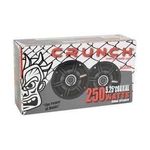 (2) Crunch CS653 6.5" 300 Watt + (2) 5.25" 250 Watt Car Audio Speakers