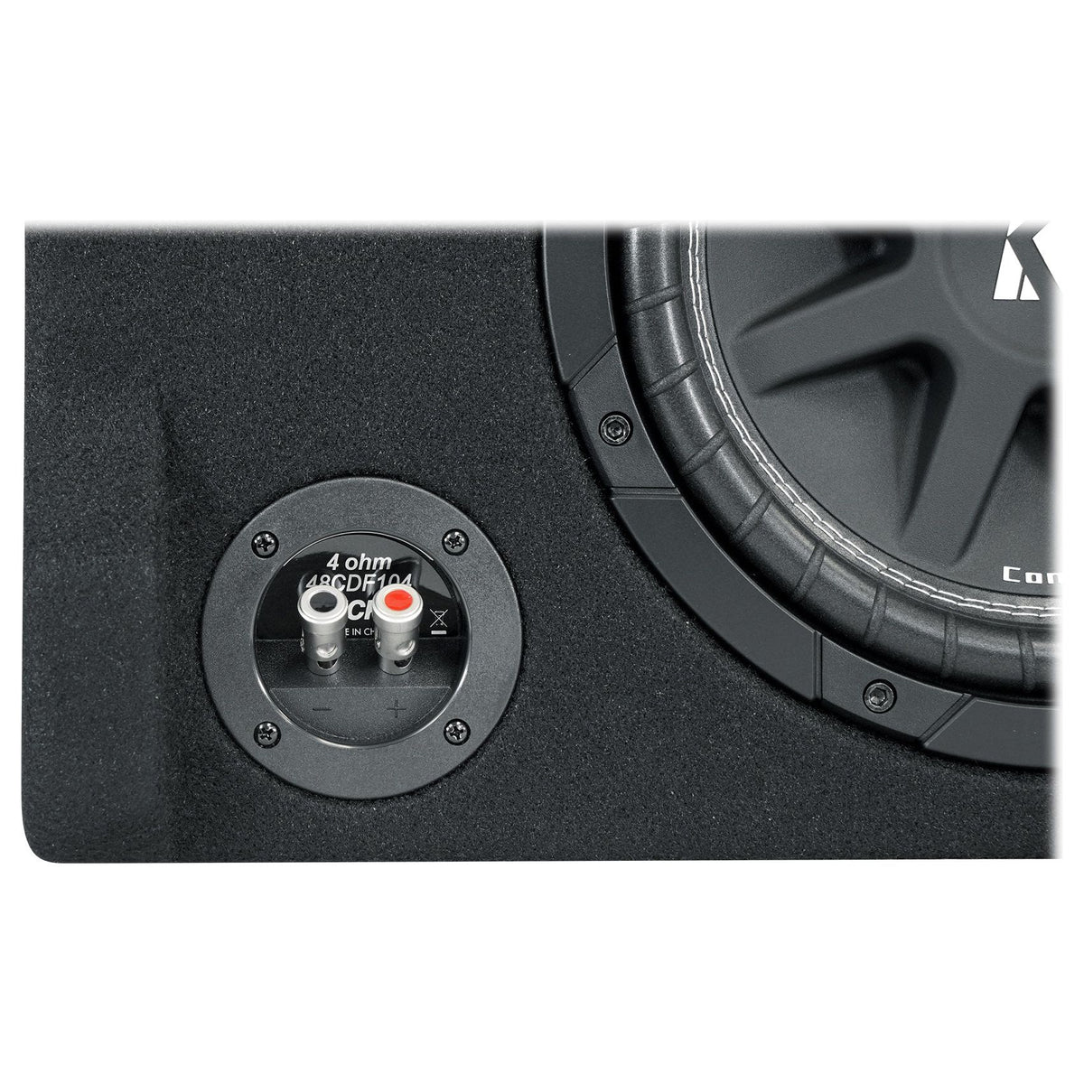 Kicker 48CDF104 Comp10 10" 300w Down Firing Car Subwoofer in Sub Box Enclosure