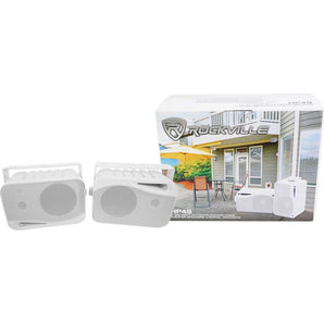 (6) Rockville HP4S 4" Outdoor/Indoor Home Theater Patio Speakers+Swivel Brackets