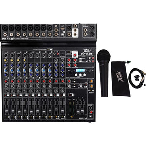 Peavey PV 14BT PV14BT Pro Audio Mixer,8 mic in,USB,Compressor/Effects+Bluetooth