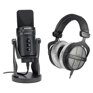 SAMSON G-Track Pro Podcasting Mic+Interface+Beyerdynamic DT-990 Headphones