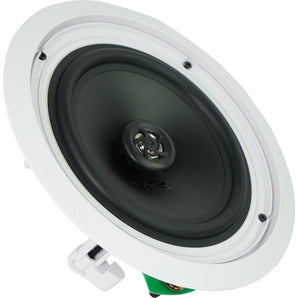 Crown 70v Amplifier+(4) White 8" Commercial Ceiling Speakers 4 Restaurant/Office