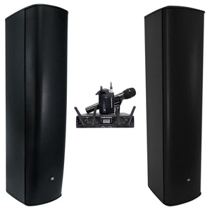JBL CBT 1000 1500w Black Wall Mount Line Array Column Speaker + Extension + Mic