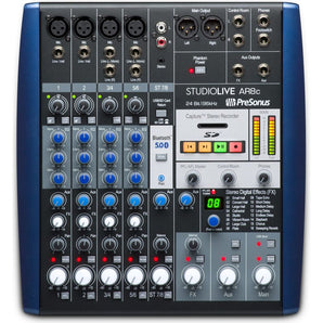 PRESONUS StudioLive AR8 8-Ch USB Live Sound/Studio Mixer+Headphones+Mic+Cables