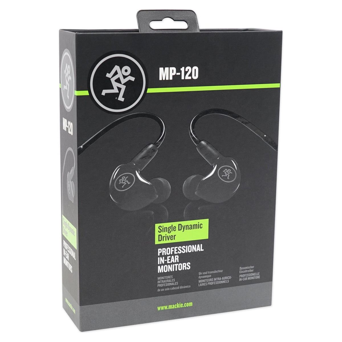 Mackie MP-120 Single Dynamic Driver Professional In-Ear Monitors + Carry Case