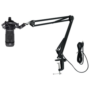 Audio Technica AT2050 Studio Condenser Recording Microphone Mic+Boom Arm