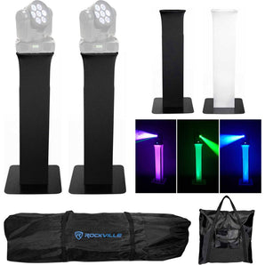 2 Totem Light Stands+Black+White Scrims For 2 American DJ INNO COLOR BEAM QUAD 7