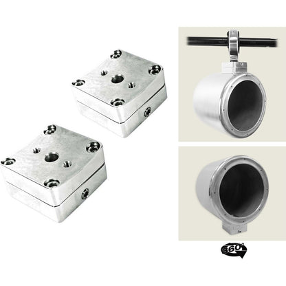 MAC525S 5.25" 360 Degree Swivel Chrome Wakeboard Tower Speaker Pods
