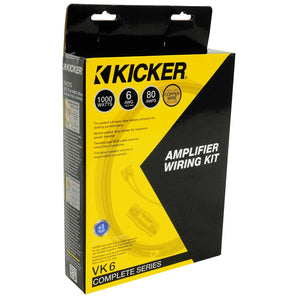 KICKER 47VK6 6AWG 6 Gauge 6 AWG Amplifier Amp Installation Wire Kit 6GA VK6