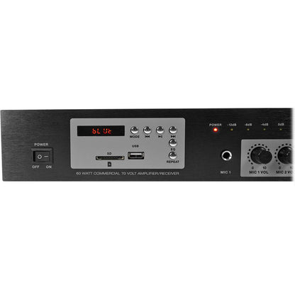 Rockville RCS80-1 60 Watt 70v Commercial/ Restaurant Amplifier/Bluetooth Receiver