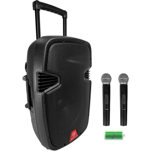 Rockville 12" Portable Karaoke Machine/System w/ (2) Wireless Microphones+LED's