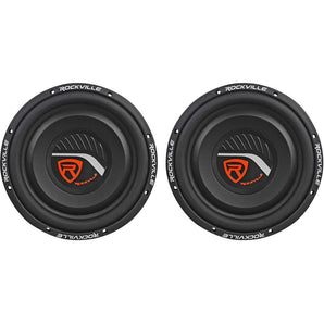 2 Rockville W12T4S2 12" Shallow Mount 1400w Car Subwoofers, CEA Compliant, 2-Ohm