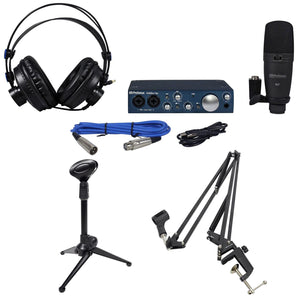 Presonus Audiobox iTwo Studio Bundle Interface+Mic+Headphones+Boom+Desk Stand