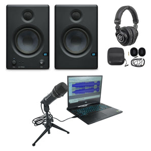 Pair Presonus Eris E4.5 Powered 4.5" Studio Monitors+USB Microphone+Headphones