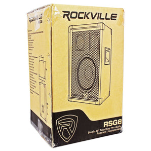 Rockville RSG8 8” 300 Watt 2-Way 8-Ohm Passive DJ/Pro PA Speaker, Pole Mountable