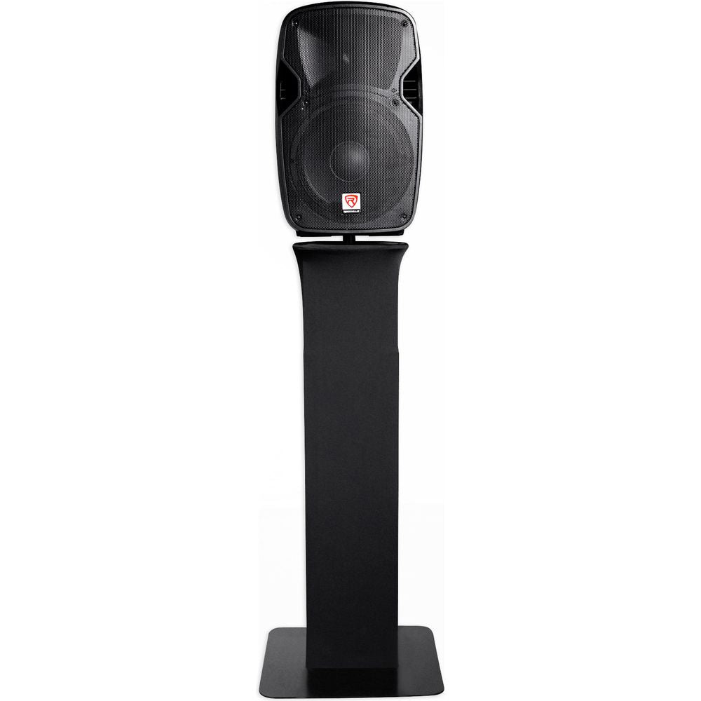 (2) RTP82B 8 ft Adjustable Totem Style DJ Speaker Stands+Facade Booth
