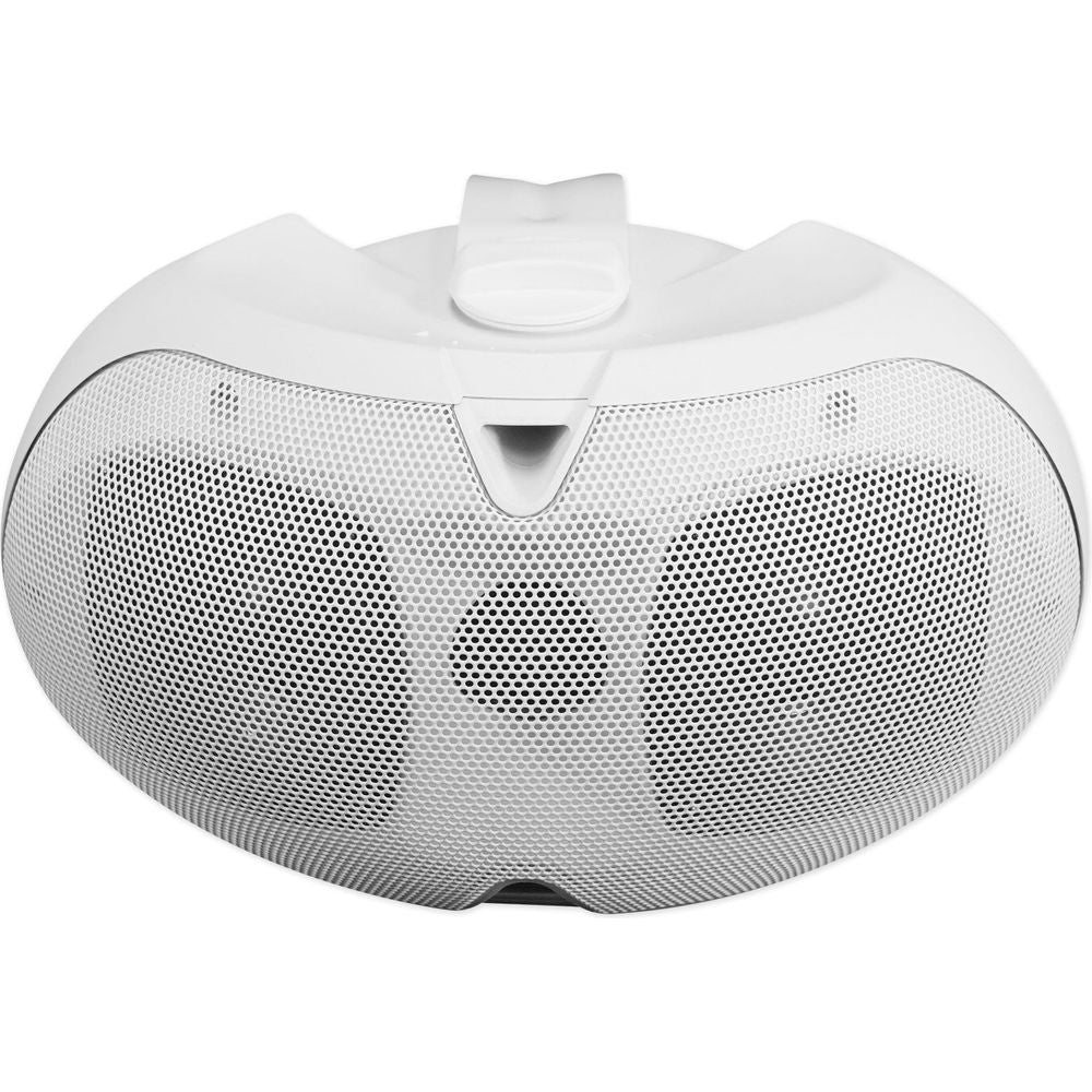 Commercial Amplifier + 2 White Dual 4" 70V Patio Wall Speakers