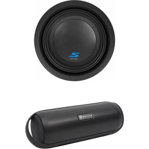 ALPINE S-W8D2 8" 900w Car Audio Subwoofer DVC Dual 2-Ohm Sub+Bluetooth Speaker