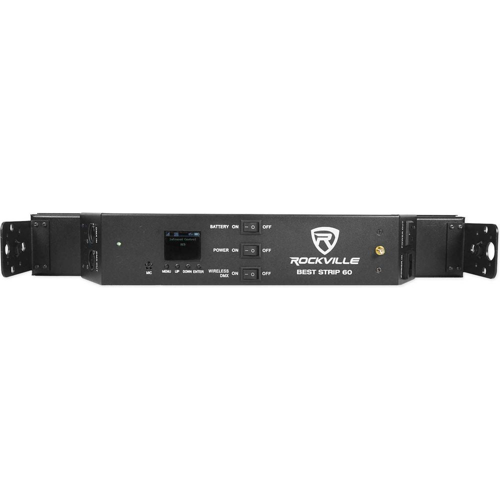 6 Rockville BEST PAR+BEST STRIP+ROCKWEDGE Wireless DMX Battery Lights+Controller