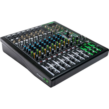 Mackie ProFX12v3 12-Channel Effects Mixer w/USB+7 Piece Drum Mic Kit ProFX12 v3
