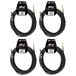 (4) Peavey PV 25 Foot 14 Gauge 1/4 " to 1/4" TS Speaker Cables