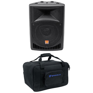 Rockville RPG8 8" Powered Active 400 Watt DJ PA Speaker+Weather proof Carry Bag