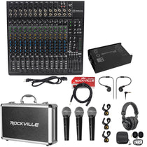 1642VLZ4 16-Channel Mixer, DI Box, In-Ear Monitors, (3) Mics & Headphones