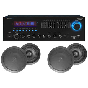 RX55URIBT Home Theater Bluetooth Receiver+2) 6.5" Black Ceiling Speakers