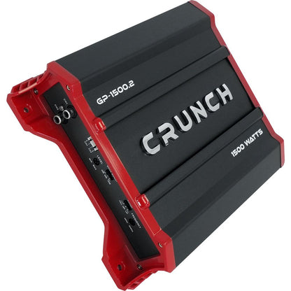 Crunch GP-1500.2 1500w 2 Channel Car Amplifier Bridgeable Stereo Amp+Wire Kit