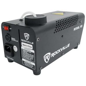 Rockville R720L Fog/Smoke Machine w/ Remote+Fluid+Multi Color LED Built In!