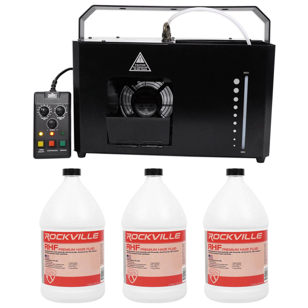 Chauvet Hurricane Haze 4D DMX Hazer Machine w/ Remote+Timer+(3) Gallons Fluid