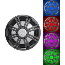 45KM124 12" Marine Subwoofer & Charcoal LED Grille Bundle
