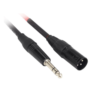 4 Rockville RCXMB30-R Red 30' Male REAN XLR to 1/4'' TRS Balanced Cables