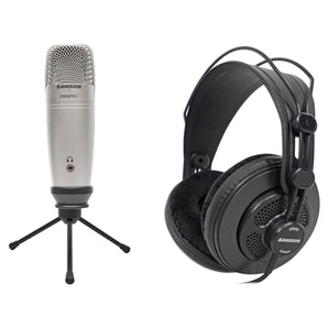Samson C01U ASMR Recording Streaming USB Microphone Mic Kit w/ Headphones