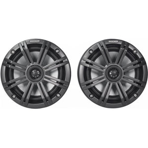 (2) KICKER 46KMFC8 300w 8" Marine LED Speakers in Surface Mount Pods 46KMFC8