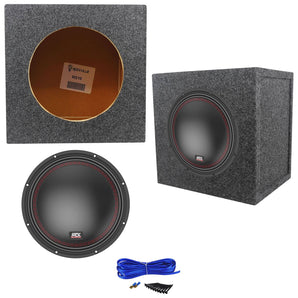 MTX 5510-22 10" 800 Watt DVC 2-ohm Car Audio Subwoofer+Sealed Sub Box Enclosure