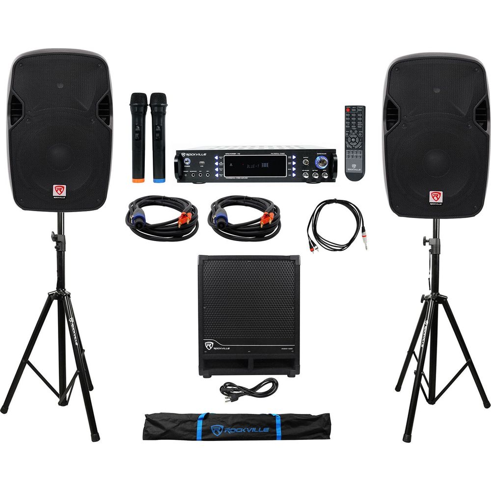 SPGN124 2-Pack + RPA70WBT Amplifier + RBG12S Subwoofer Bundle