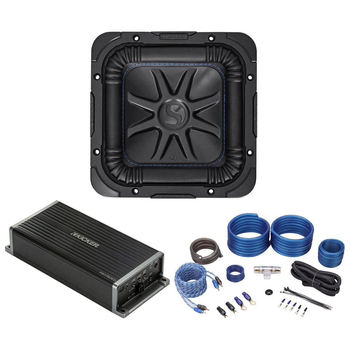 L7S82 8" Solo-Baric Subwoofer + KEY500.1 Amplifier + Wiring Kit