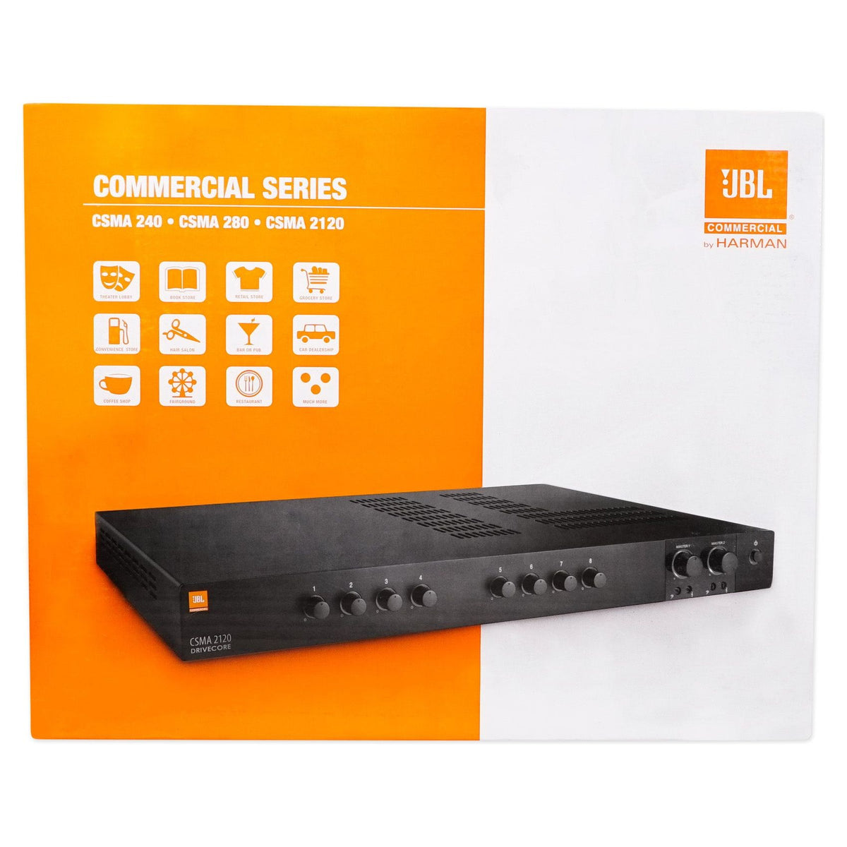 CSMA280 2 x 80W Amplifier + 5.25" White Wall Speaker Package