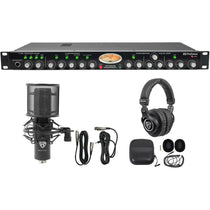 StudioChannel Tube Mic Preamp with RCM PRO Condenser Mic and Headphones