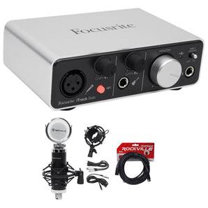 Focusrite ITRACK SOLO LIGHTNING USB Audio Recording Interface+Studio Mic+Cable