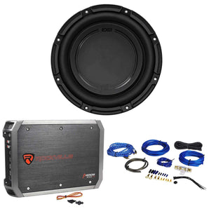 Polk Audio DB1042SVC 10” 4-Ohm 1050 Watt Car Audio Subwoofer+Amplifier+Amp Kit