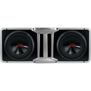 (2) Alpine R2-SB10V Loaded 10" 750w R2-W10D4 Subwoofers+Ported Sub Enclosure Box