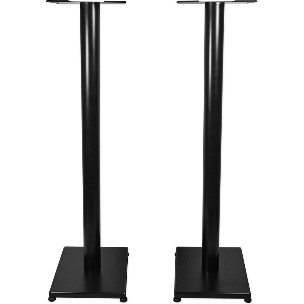 RockShelf 58B Black 5.25" Home Bookshelf Speakers w/37" Stands