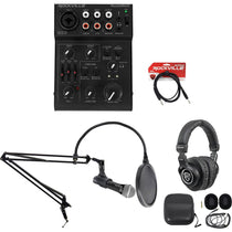 1-Person Gaming Twitch Live Stream Recording Kit Mic+Boom+Headphones
