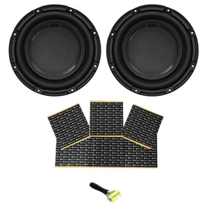 (2) Polk Audio DB1042DVC 10” 2100w Dual 4-Ohm Car Audio Subwoofer Sub+Rockmat