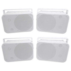 4) Rockville HP65S 6.5" Outdoor/Indoor Home Theater Patio Speakers+Swivel Mounts